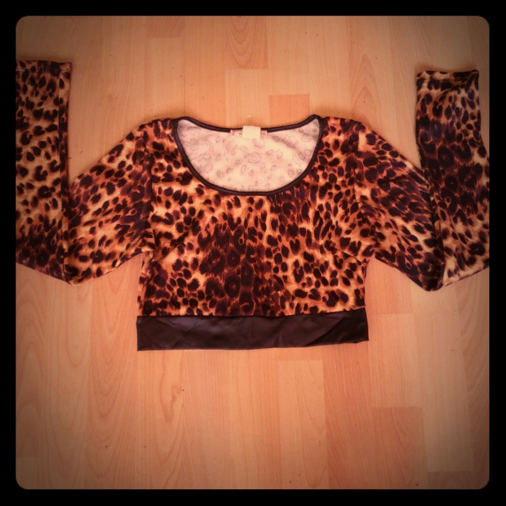 Tiger print crop top with pants
